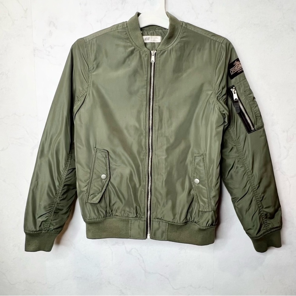 [H&M] Boys Olive Bomber Jacket